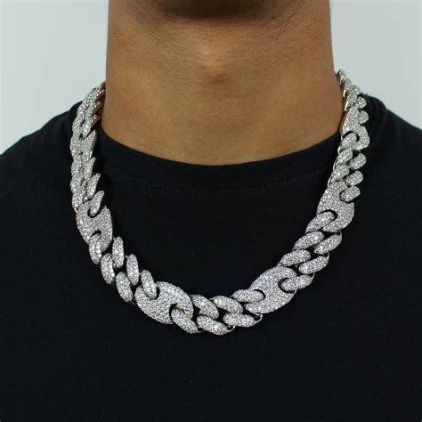 gucci link chain white gold|diamond cut gucci link chain.